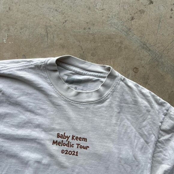 Baby Keem Melodic Tour 2021 long sleeve tee Mens size S y2k RARE - Picture 2 of 3